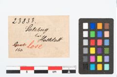 Etikett zu Glasringperle (NHMW-PRAE-023833)